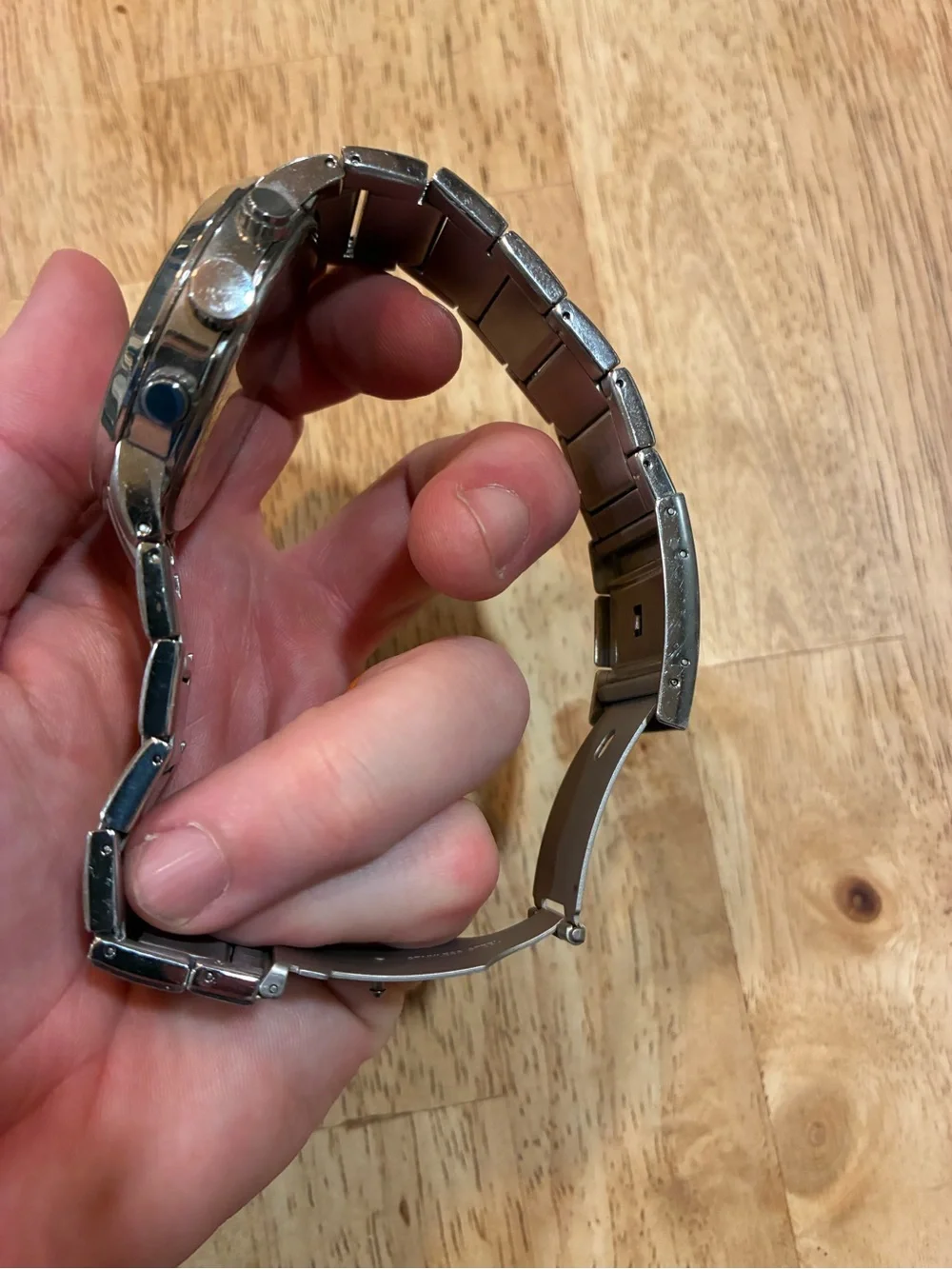 FOSSIL Gent's Wristwatch FS-4359 (P04024421) Silver Chronograph Large Watch